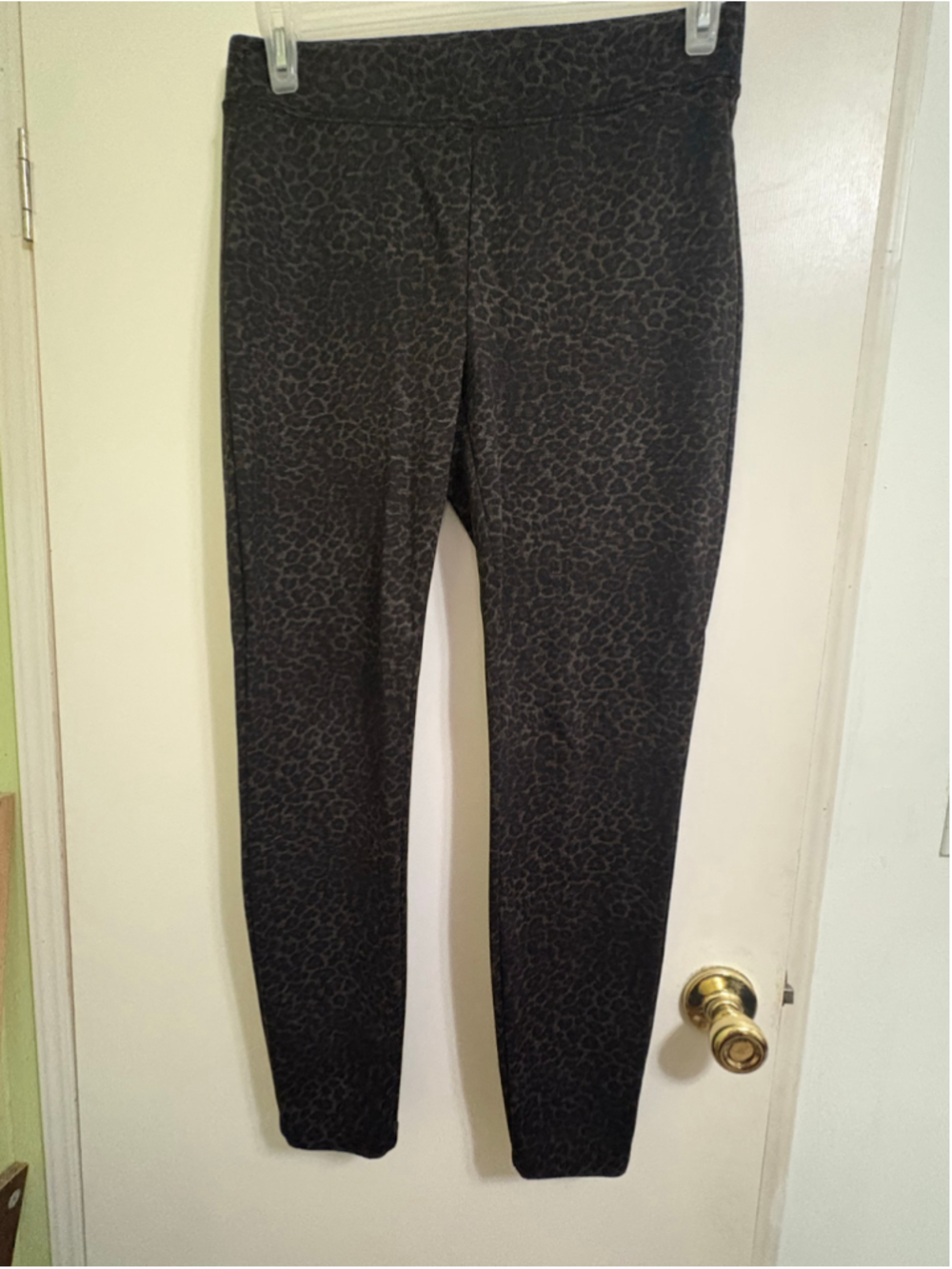 Women's Maurices Black Brown Leopard Print Leggings Size M